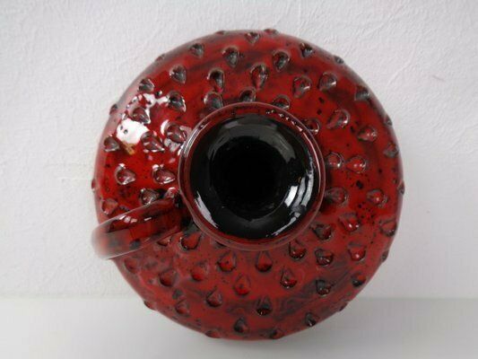 208.0 Italian Strawberry Ceramic Vase By Fratelli Fanciullacci For Bitossi, 1960s photo