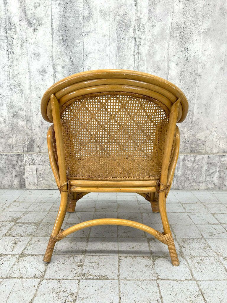 1970 Wicker Armchair, 1970s, Vintage photo vinterior