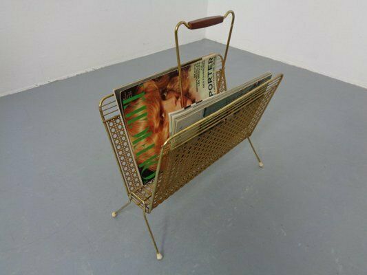 French Metal Magazine Rack, 1960s photo vinterior