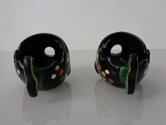photo vinterior Ceramic Fish Ashtrays From Zell Schmider, 1960s, Set Of 2