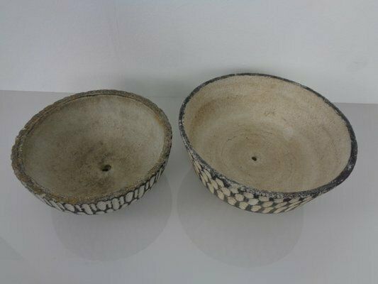 Mid Century Concrete Planters, 1960s, Set Of 2 photo 399.0