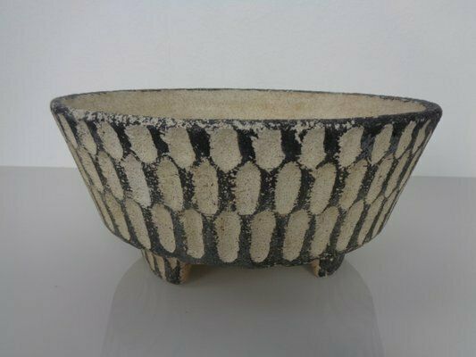 photo furniture Mid Century Concrete Planters, 1960s, Set Of 2