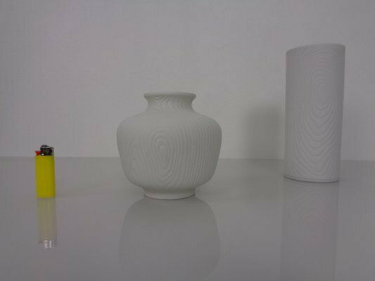 Mid Century Op Art Vases From Hutschenreuther Tirschenreuth, 1960s, Set Of 2 photo for sale