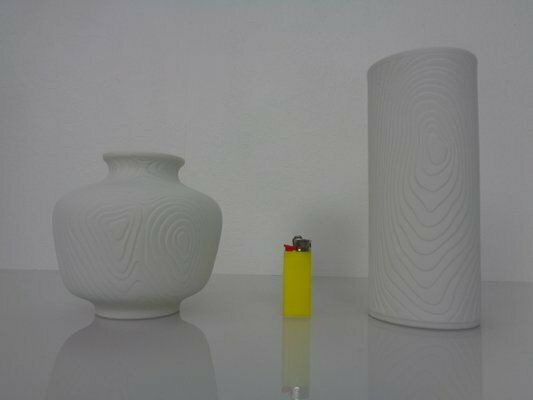 Mid Century Op Art Vases From Hutschenreuther Tirschenreuth, 1960s, Set Of 2 photo Home Decor