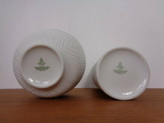 Mid Century Op Art Vases From Hutschenreuther Tirschenreuth, 1960s, Set Of 2 photo 208.0