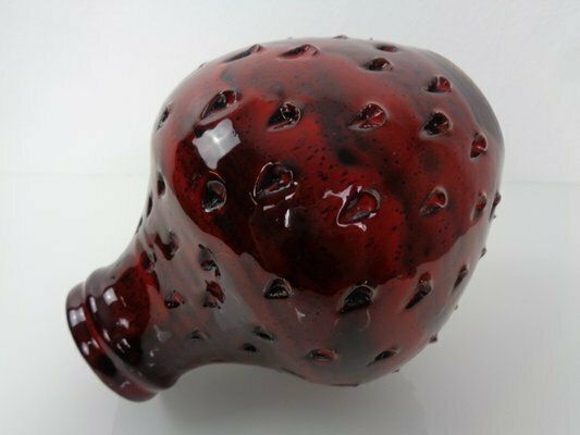 241.0 Italian Strawberry Ceramic Vase By Fratelli Fanciullacci For Bitossi, 1960s photo