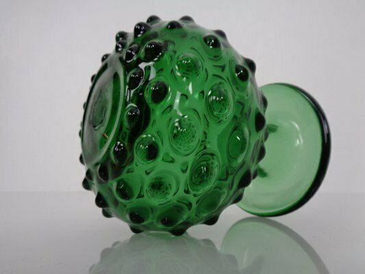 photo for sale Italian Green Bubble Glass Vase By Empoli, 1960s, Set Of 3