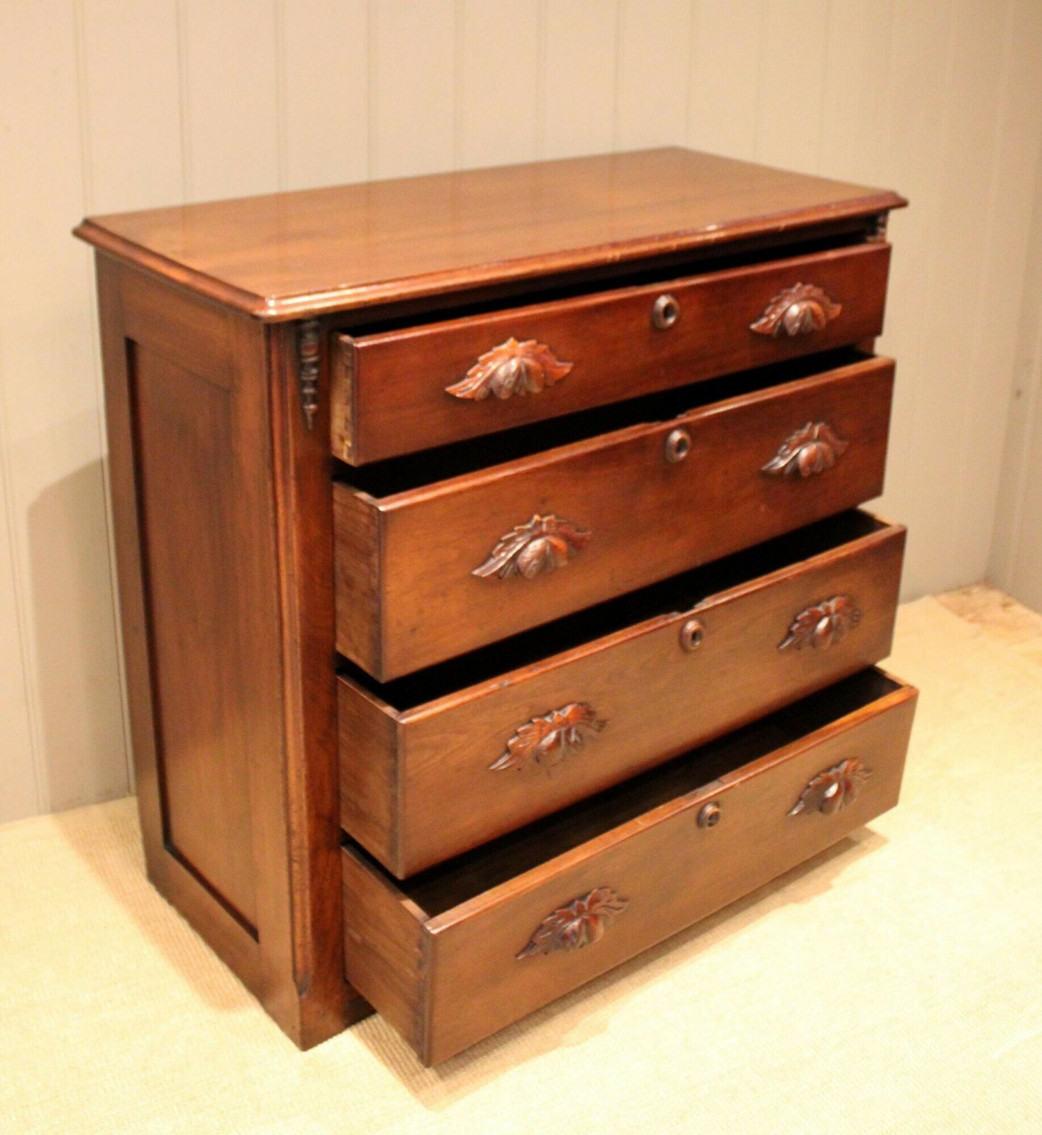 Late 19th Century Walnut Chest Of Drawers photo furniture