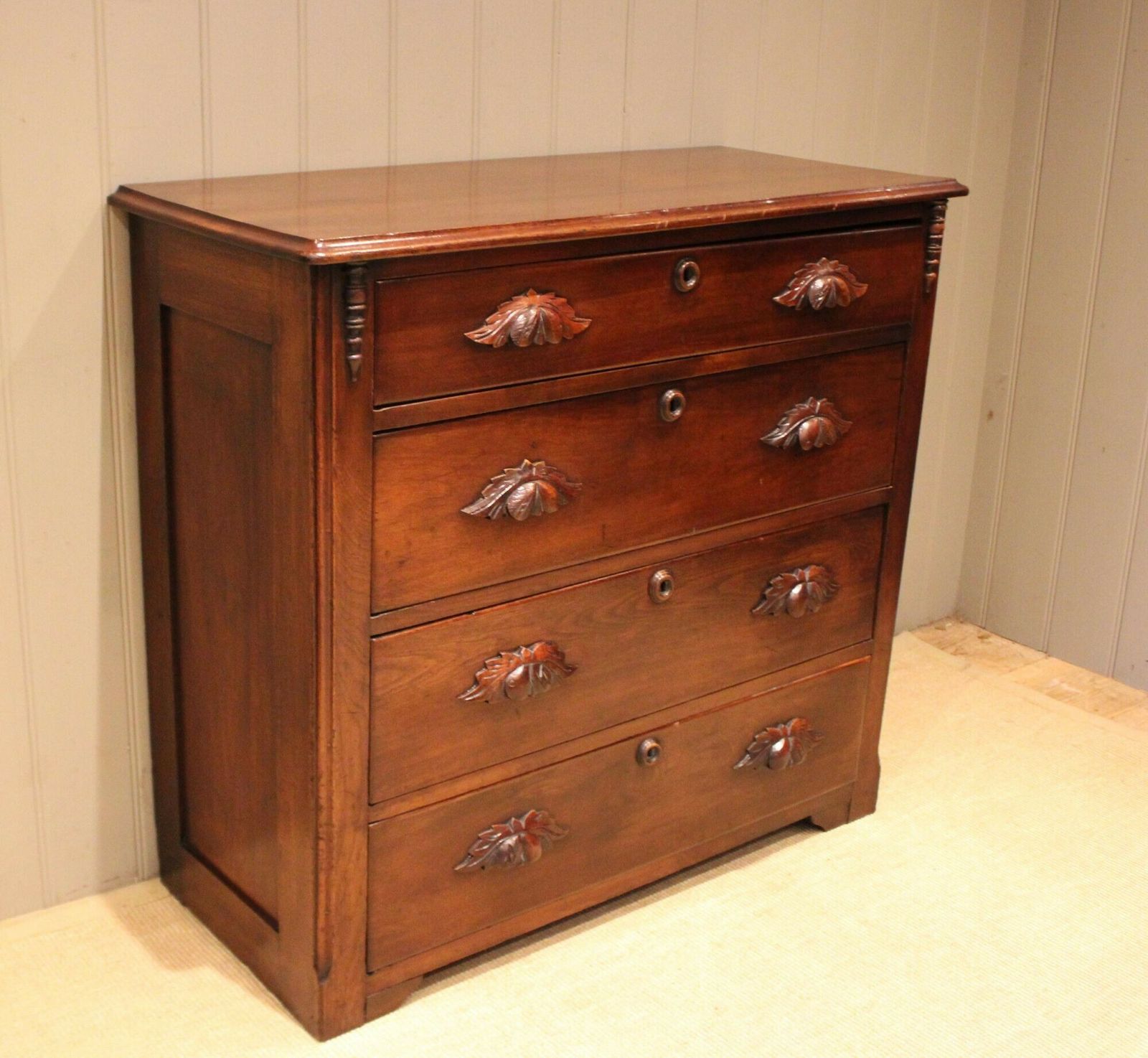 Late 19th Century Walnut Chest Of Drawers photo Furniture
