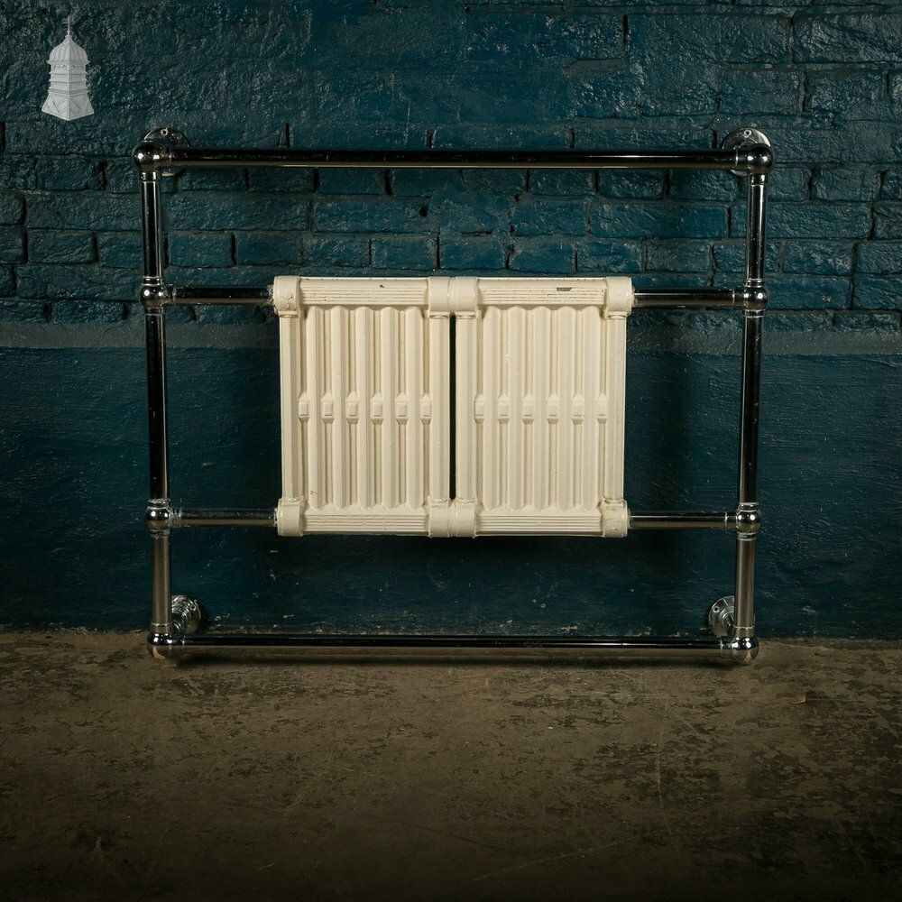 Radiator Towel Rail, Mid Century, Chrome photo for sale
