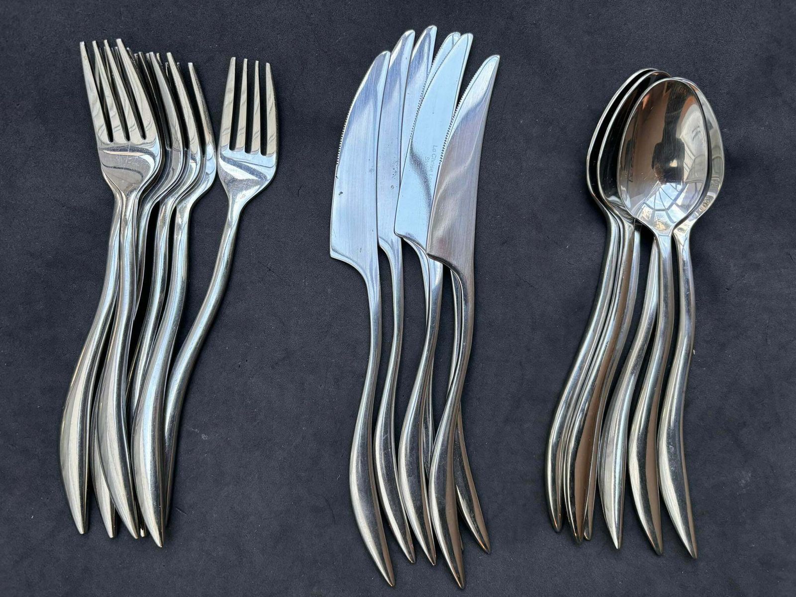 Flatware Twist Cutlery Twisted Set 18 Decor Medieval Viking Postmodern Flatware Handmade 6 Couple Gift Wedding photo buy