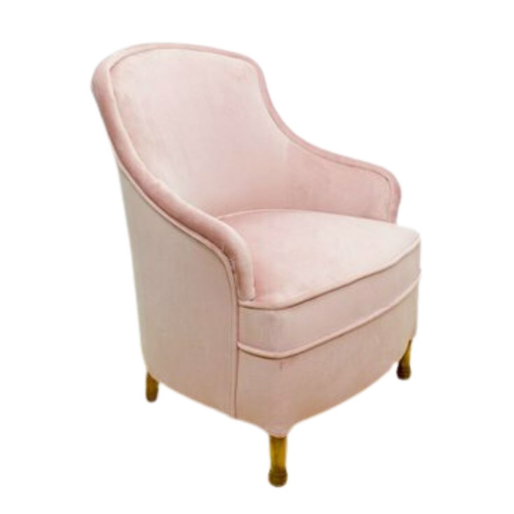Mid Century Fabric And Wood Armchair, 1950s