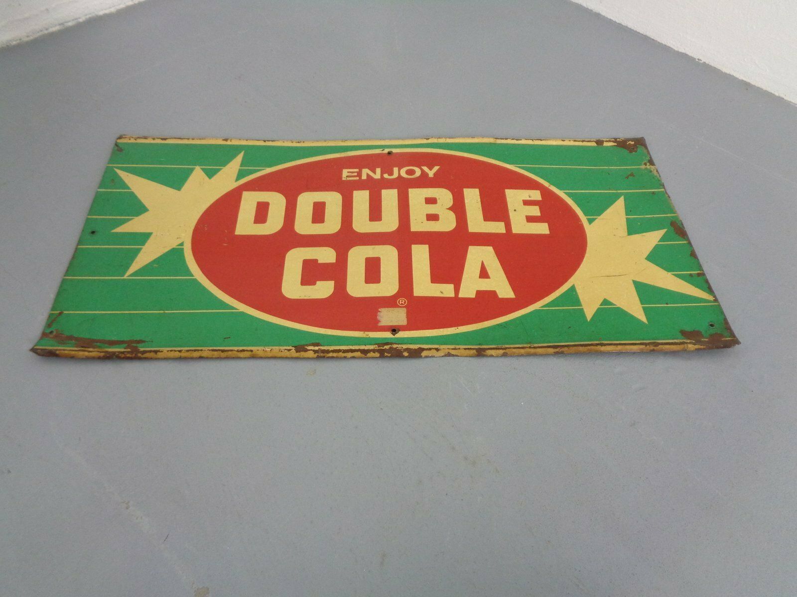photo vinterior Tin Enjoy Double Cola Sign, USA, 1960s