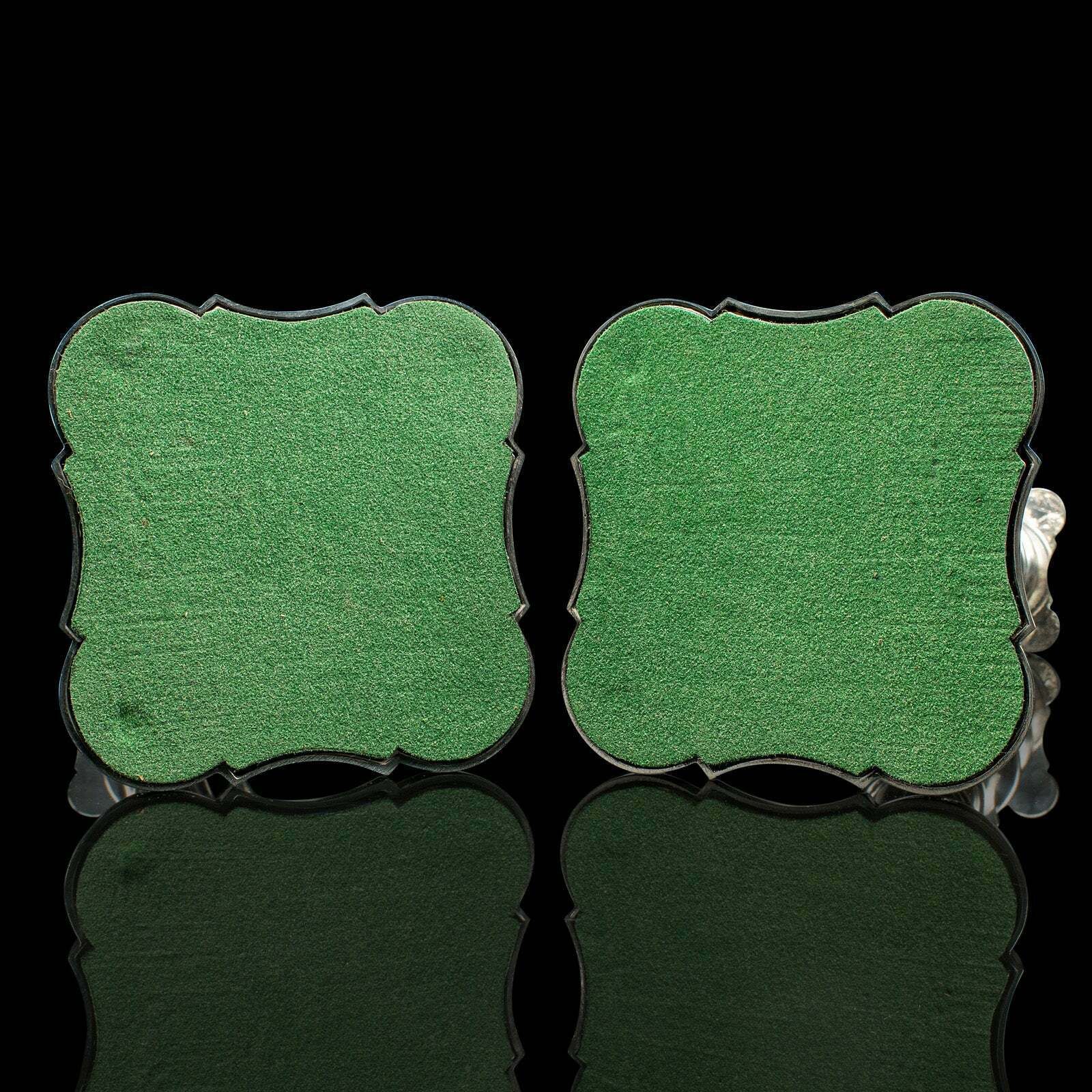 photo for sale Pair Of Antique Decorative Candlesticks, English, Silver Plate, Candle Sconce