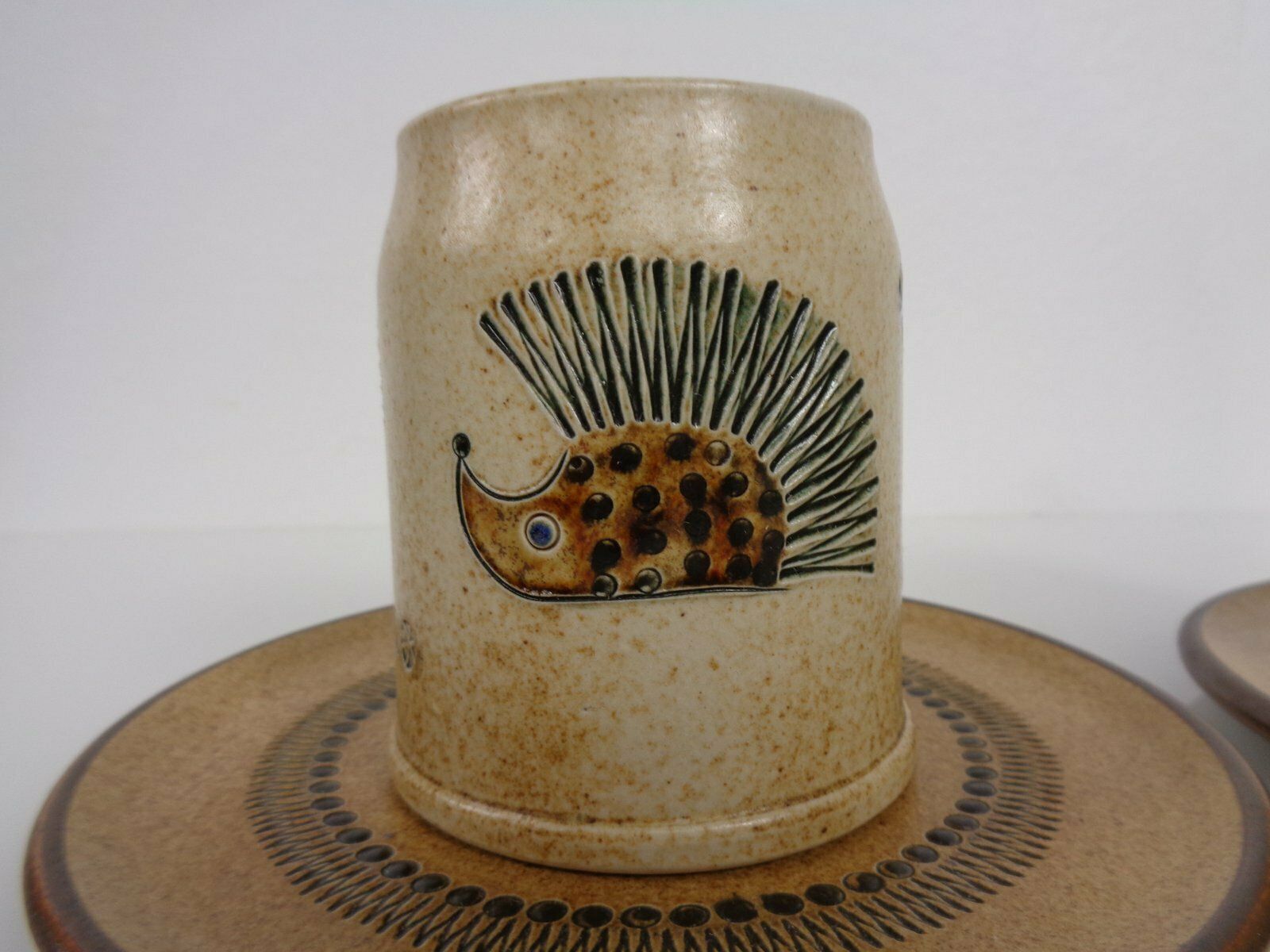 Home Decor Studio Ceramic Breakfast Plates & Coffee Mug By Heinz Theo Dietz, 1960s, Set Of 12 photo