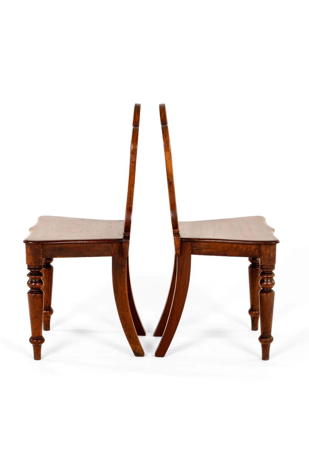 Pair Of Mahogany Hall Chairs, 1800s photo 530.0