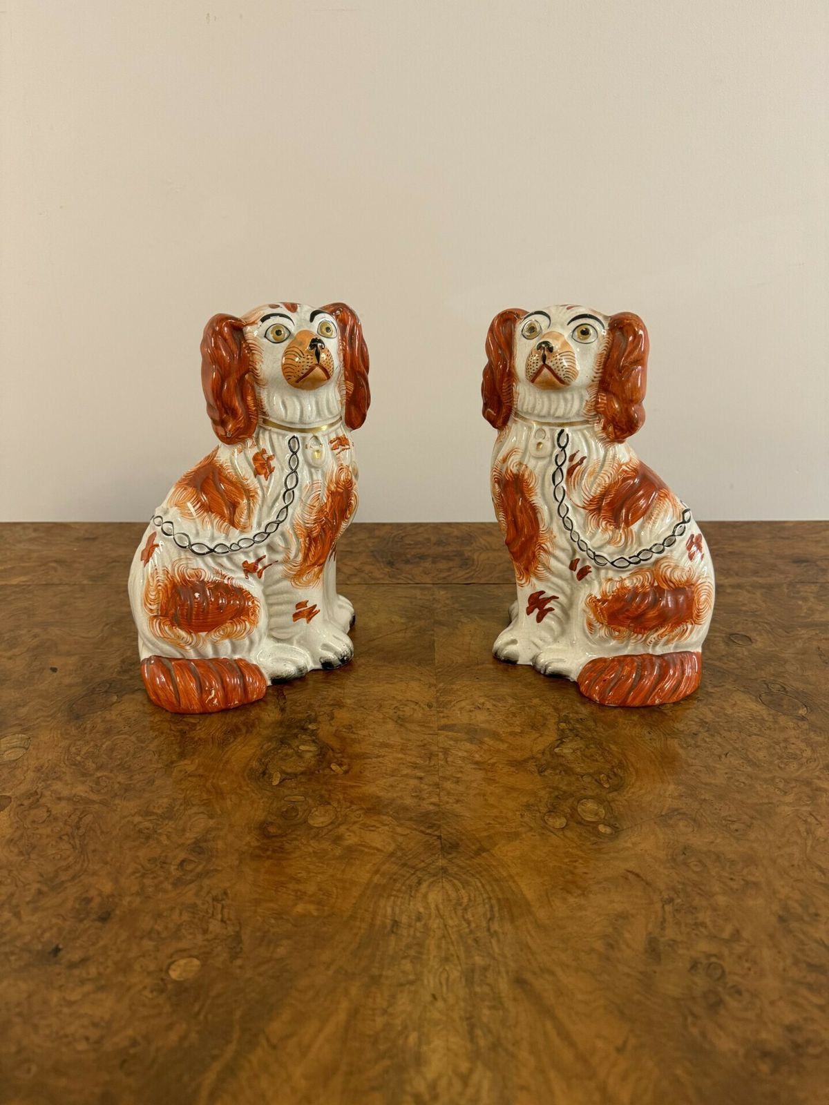 Wonderful Pair Of  Victorian Seated Spaniels photo 365.0