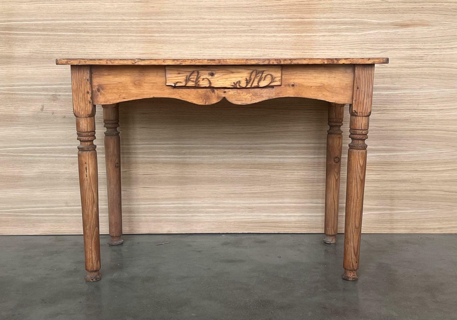 Spanish Country Pine "Mobila " Sofa Table Or Console Table With Drawer photo for sale
