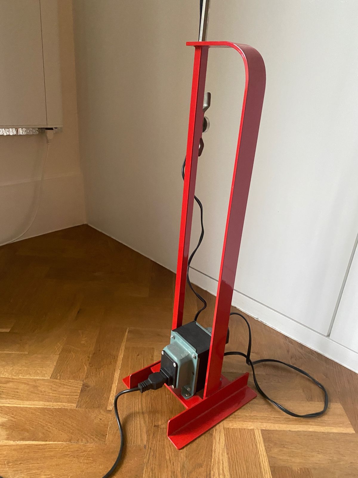 Red Toio Floor Lamp Designed By  Achille And Pier Giacomo Castiglioni , 1962 photo for sale