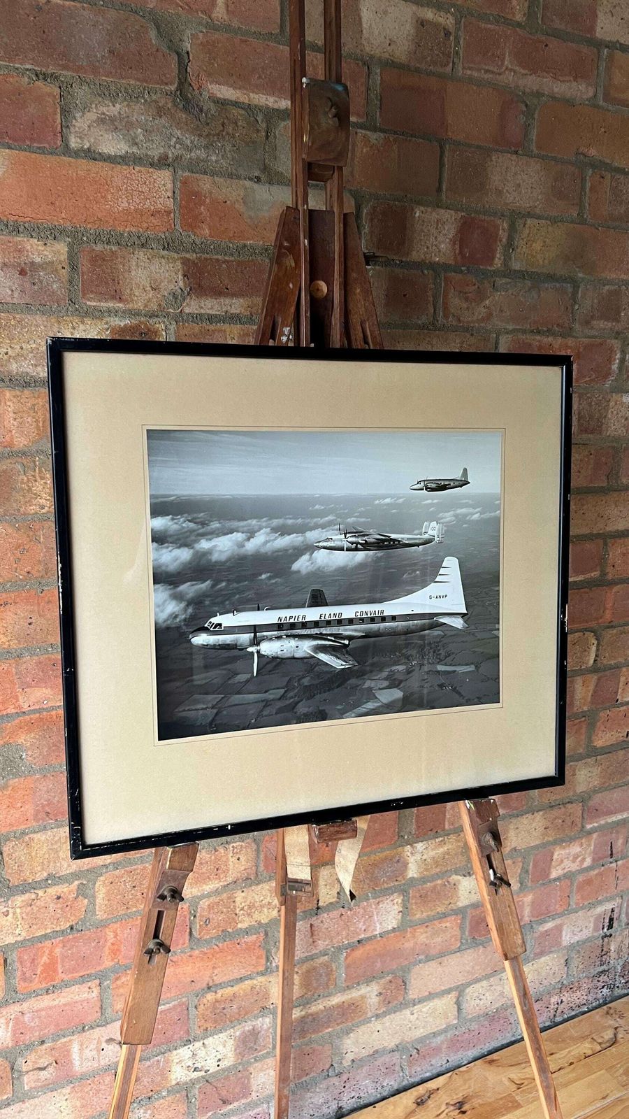 Vintage Photograph For 1956 Napier Aviation Ad Turbo Prop Engine Eland Depicting Convair, Ambassador And Varsity Planes