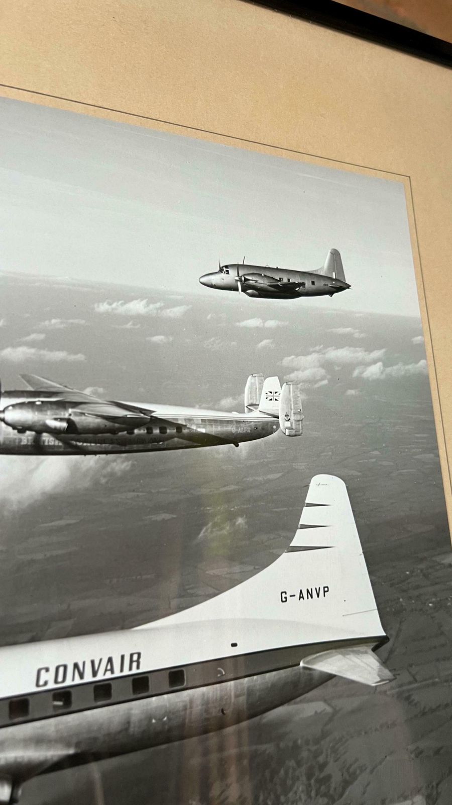 Vintage Photograph For 1956 Napier Aviation Ad Turbo Prop Engine Eland Depicting Convair, Ambassador And Varsity Planes photo 89.0