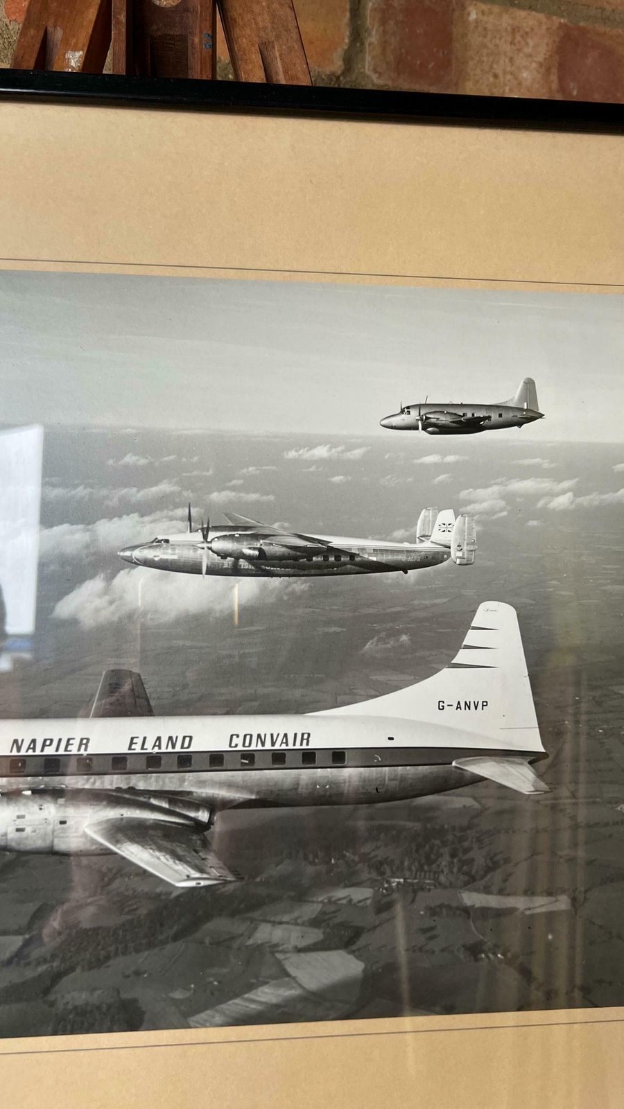 Vintage Photograph For 1956 Napier Aviation Ad Turbo Prop Engine Eland Depicting Convair, Ambassador And Varsity Planes photo vinterior
