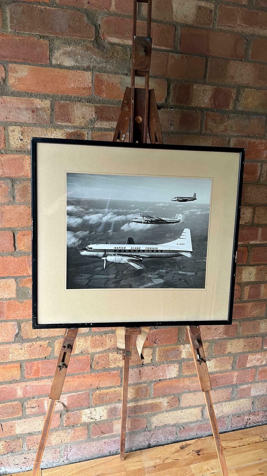 Vintage Photograph For 1956 Napier Aviation Ad Turbo Prop Engine Eland Depicting Convair, Ambassador And Varsity Planes photo vintage