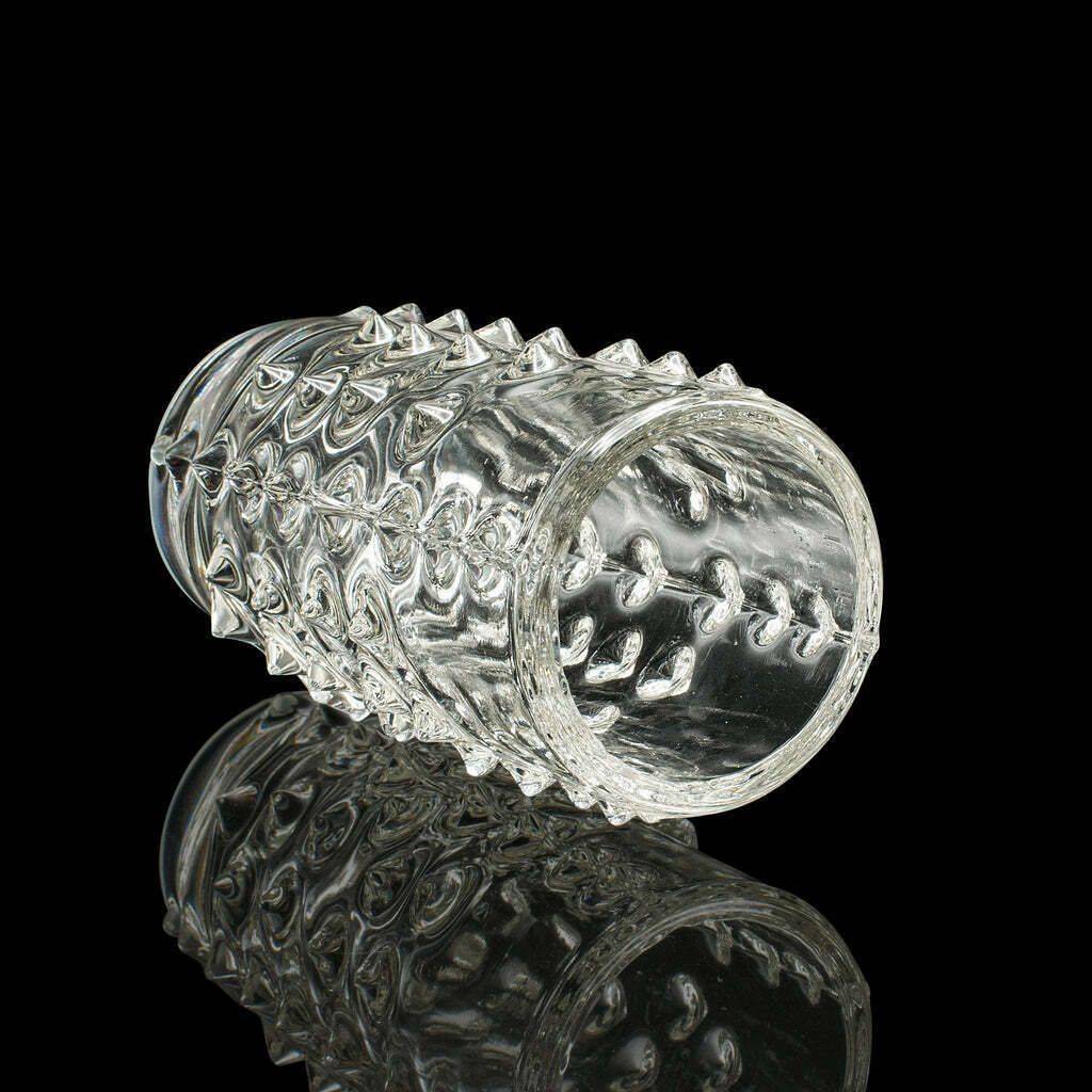 Small Vintage Bohemian Flower Vase, Czech, Art Glass, Posy Sleeve, Circa 1970 photo vinterior