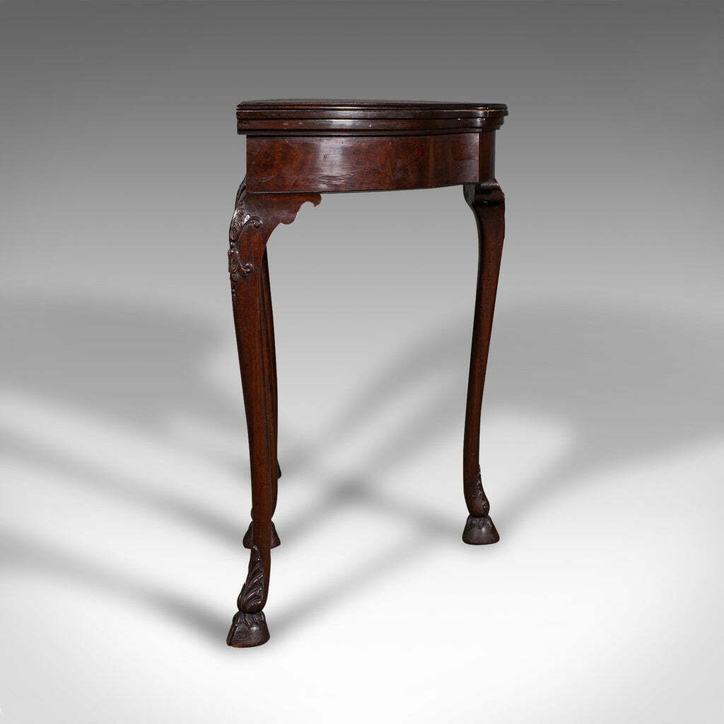 Antique Georgian Revival Card Table, English, Folding, Games, Victorian, C.1890 photo Furniture