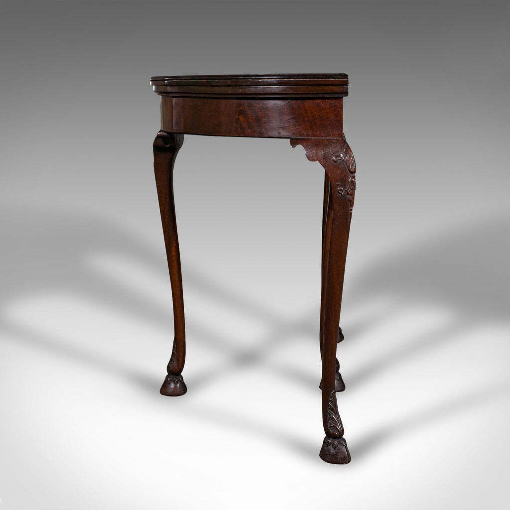 Antique Georgian Revival Card Table, English, Folding, Games, Victorian, C.1890 photo vinterior