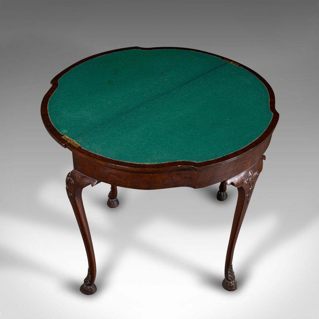 photo furniture Antique Georgian Revival Card Table, English, Folding, Games, Victorian, C.1890