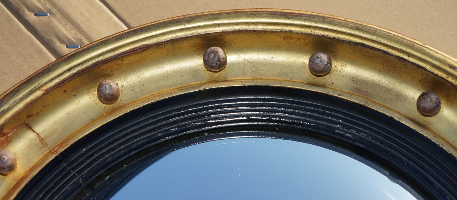 Collectable Antique Regency Cir 1815 Giltwood Framed Convex Butlers Wall Mirror photo 2350.0