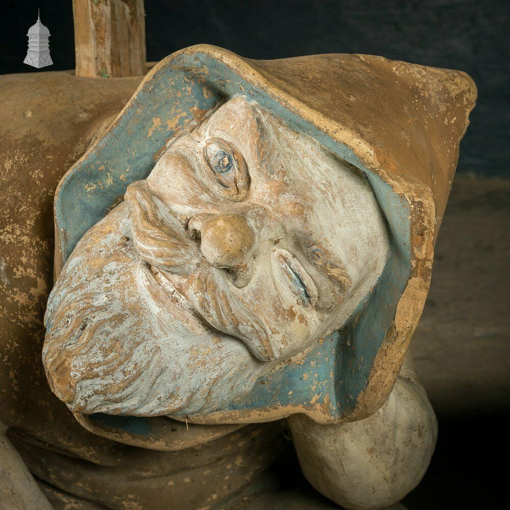 Terracota German Gnomes, 19th C Garden Plinths photo 5400.0