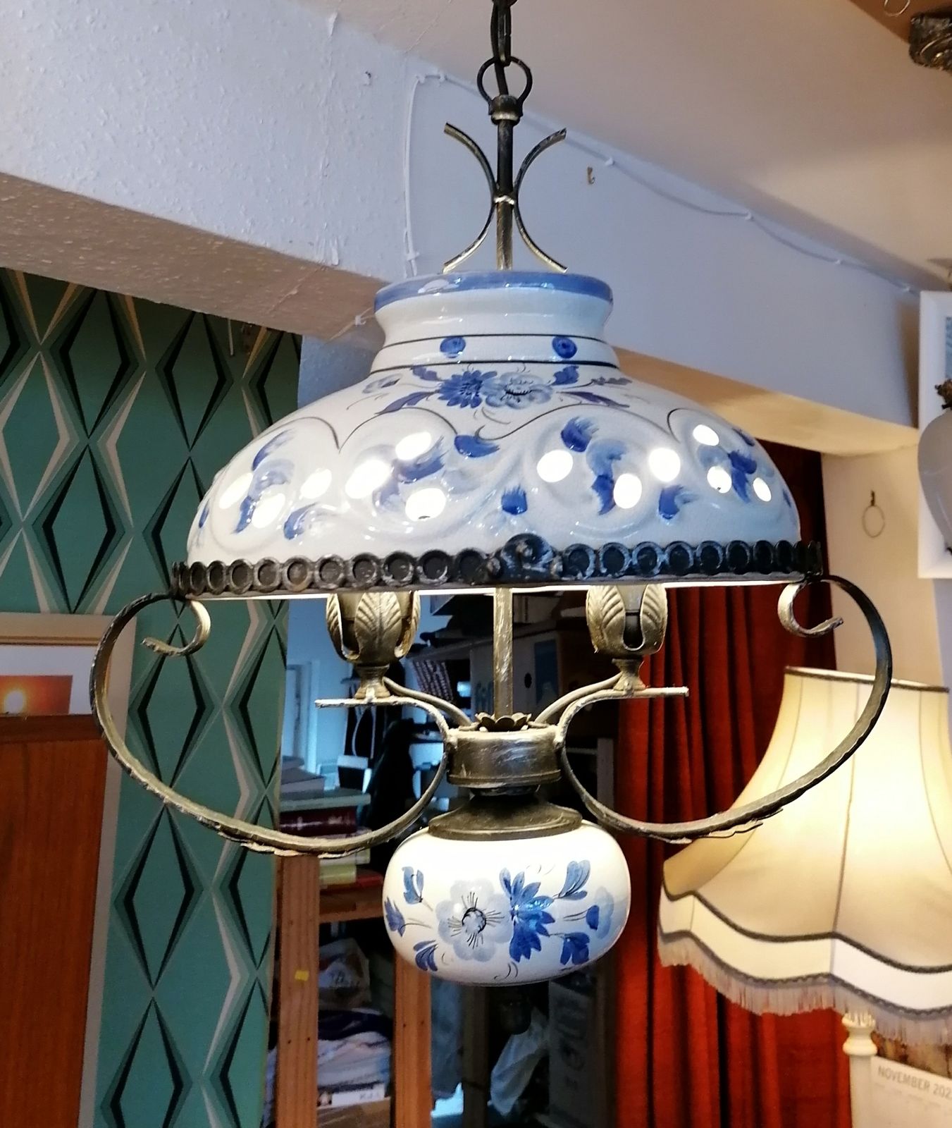 Vintage Pendant Light    Superb Dutch Design. Lovely!   £125 Ref 5190 photo vintage