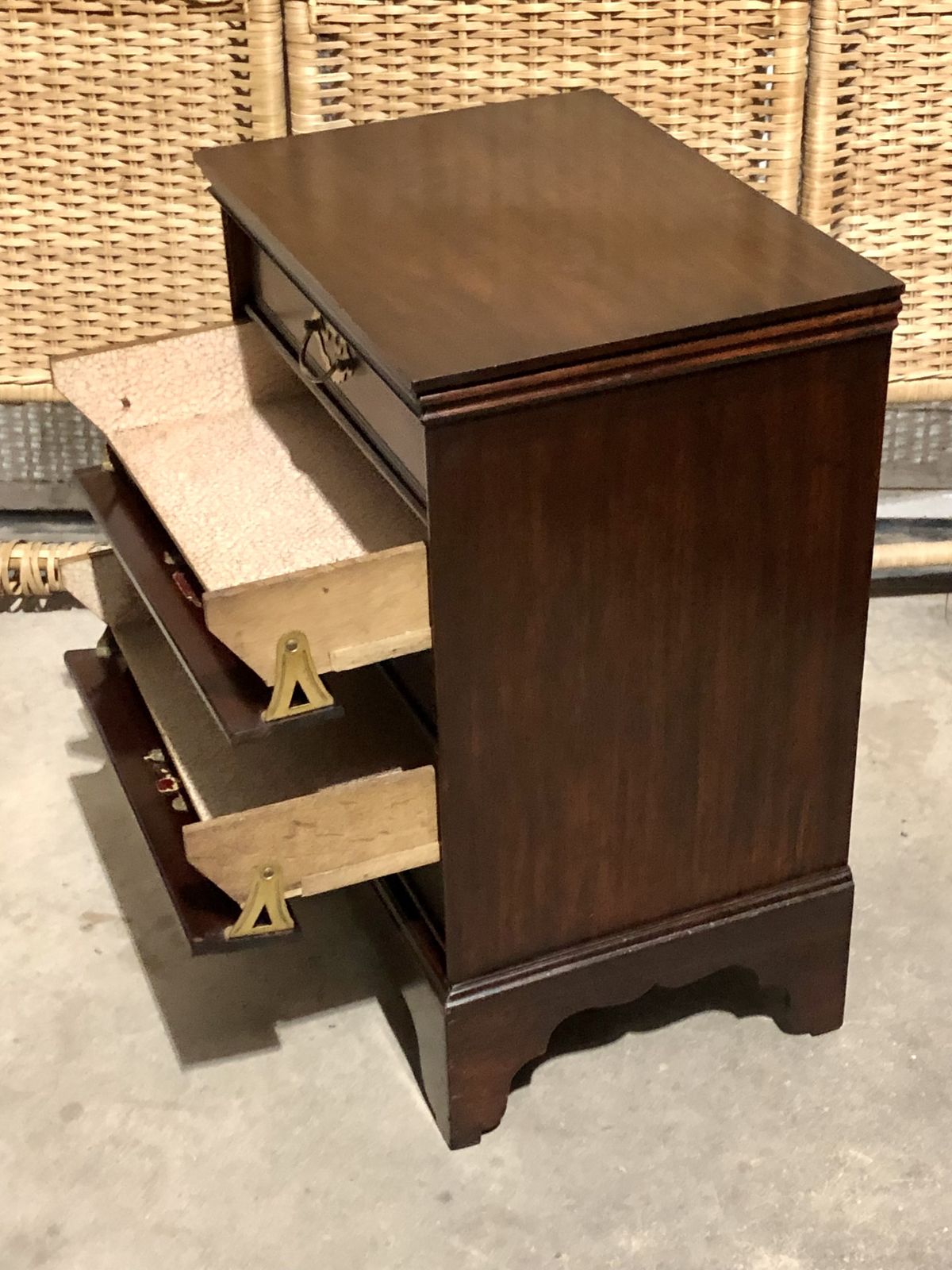 Handsome Antique Dwarf Music Cabinet / Small Music Chest photo vintage