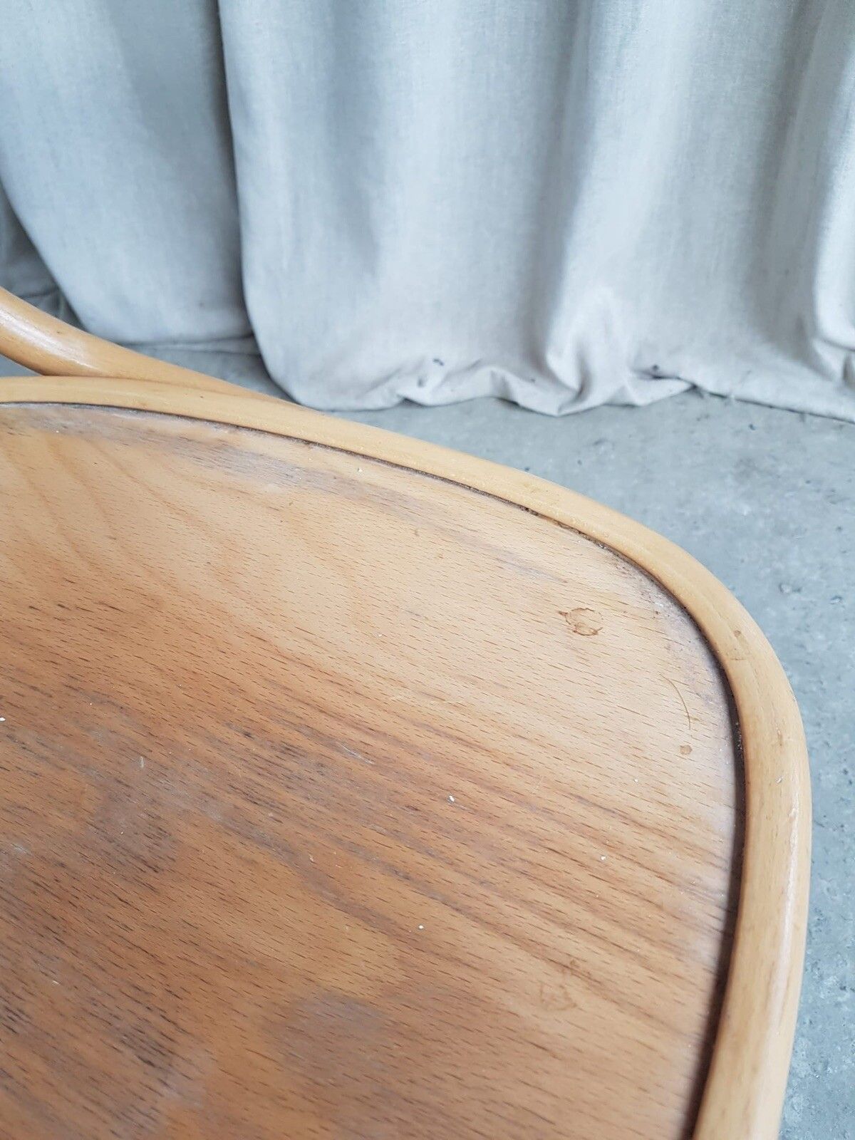 photo vinterior Vtg Early Mid Century Side Occasional Desk Swivel Chair Danish Scandi Retro R619