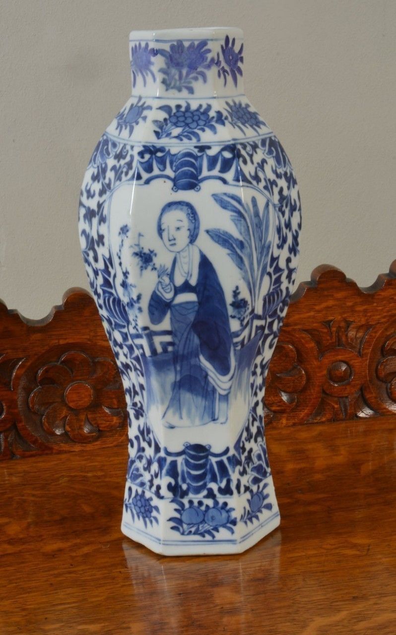 Chinese Blue And White Vase Circa 1900