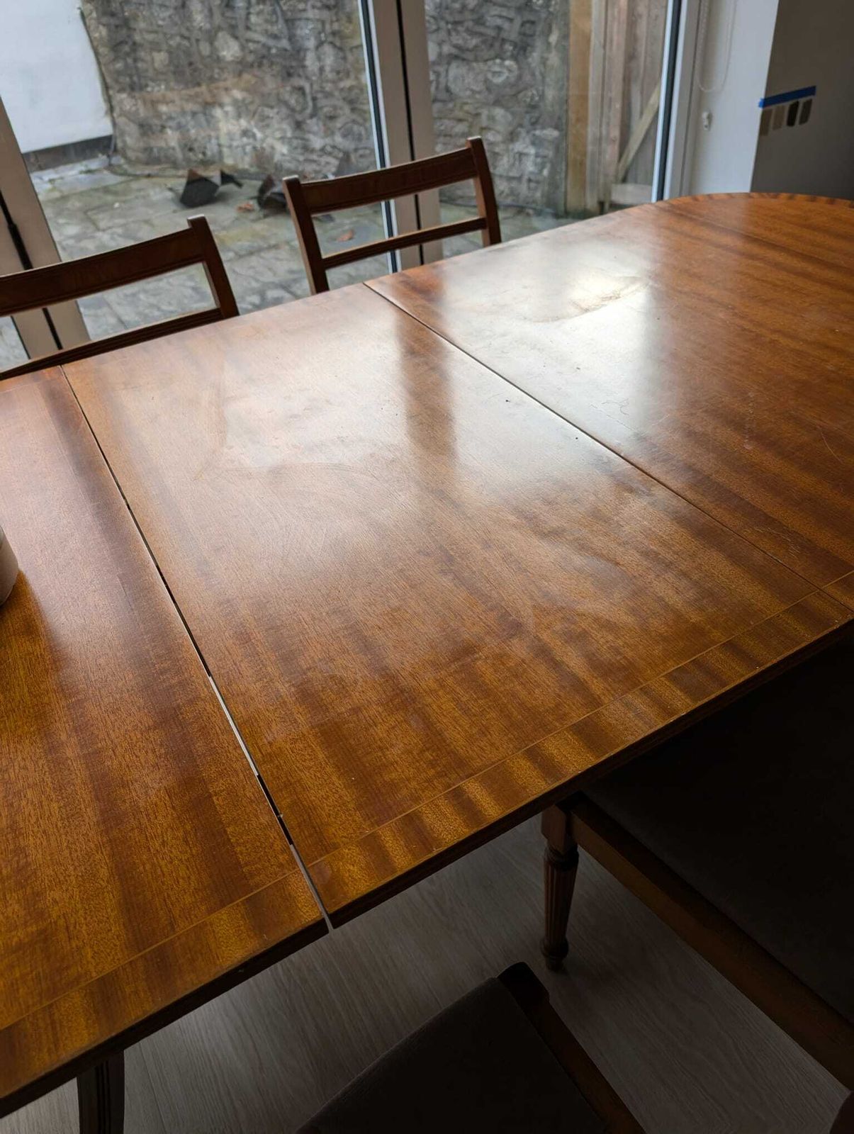 Mctintosh Antique Regency Style Twin Pedestal Dining Table With Extra Leaf And 6 Chairs photo 450.0