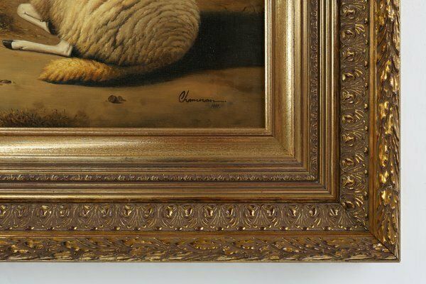 Belgian Artist, Baroque Scene, 1991, Oil On Canvas, Frame photo for sale