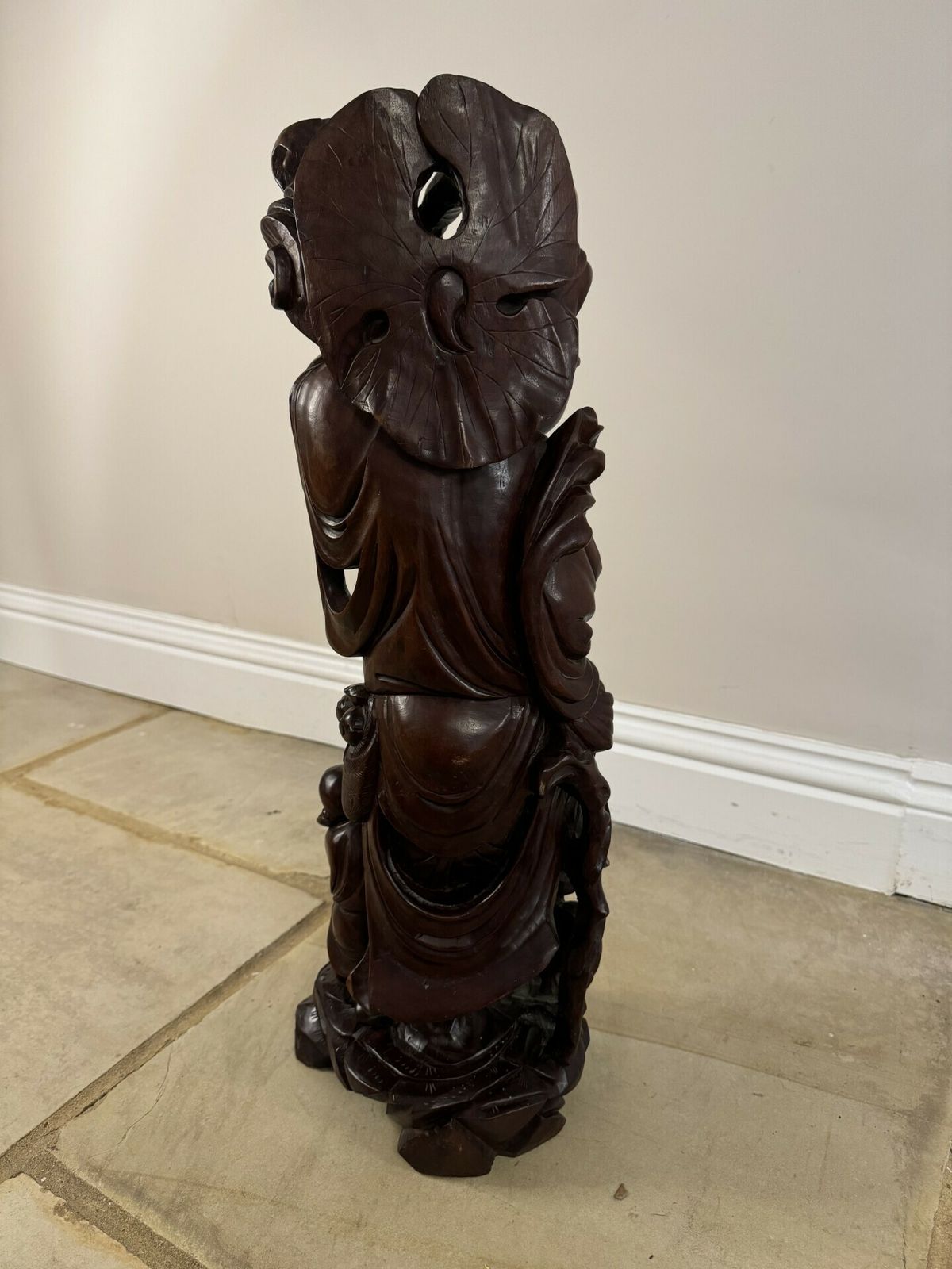 Superb Quality Large Antique Carved Hardwood Chinese Figure photo furniture