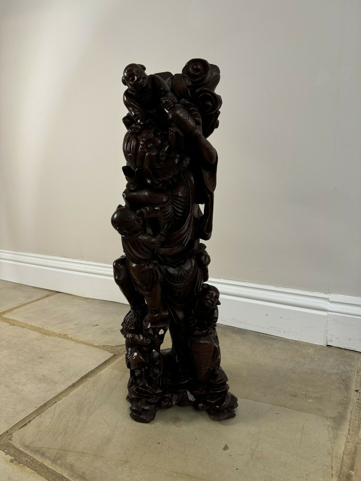 Superb Quality Large Antique Carved Hardwood Chinese Figure photo buy