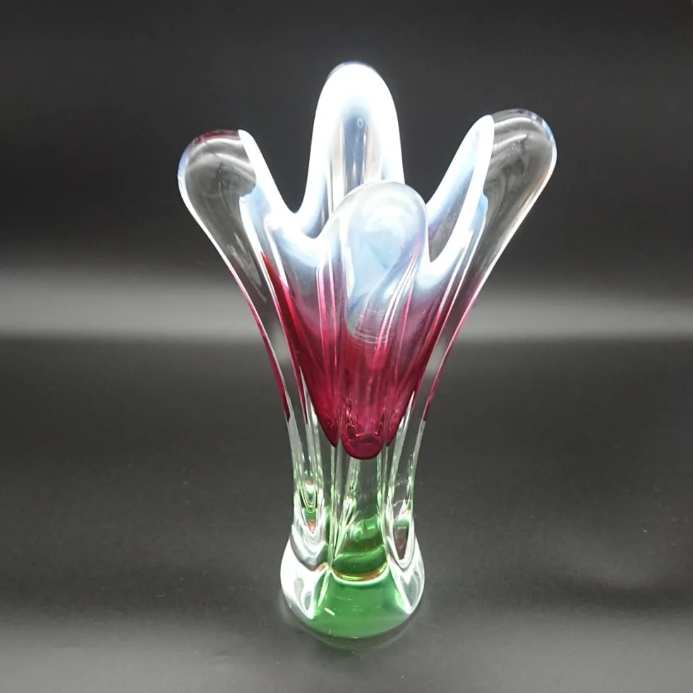 Art Glass Vase By Josef Hospodka For Chribska Glassworks