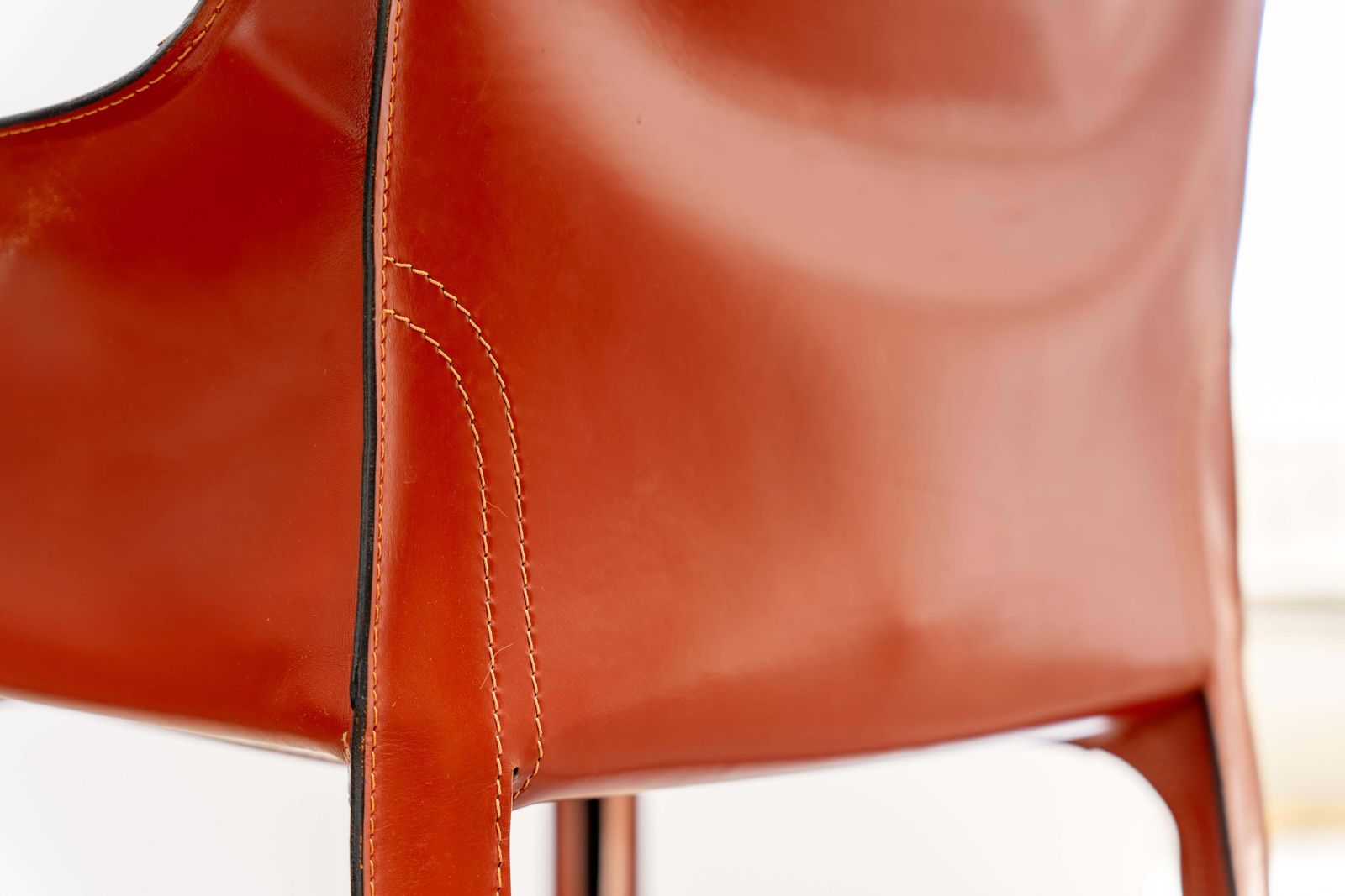 Leather "Cab" 413 Arm Chair By Mario Bellini Cassina, 1977 photo buy