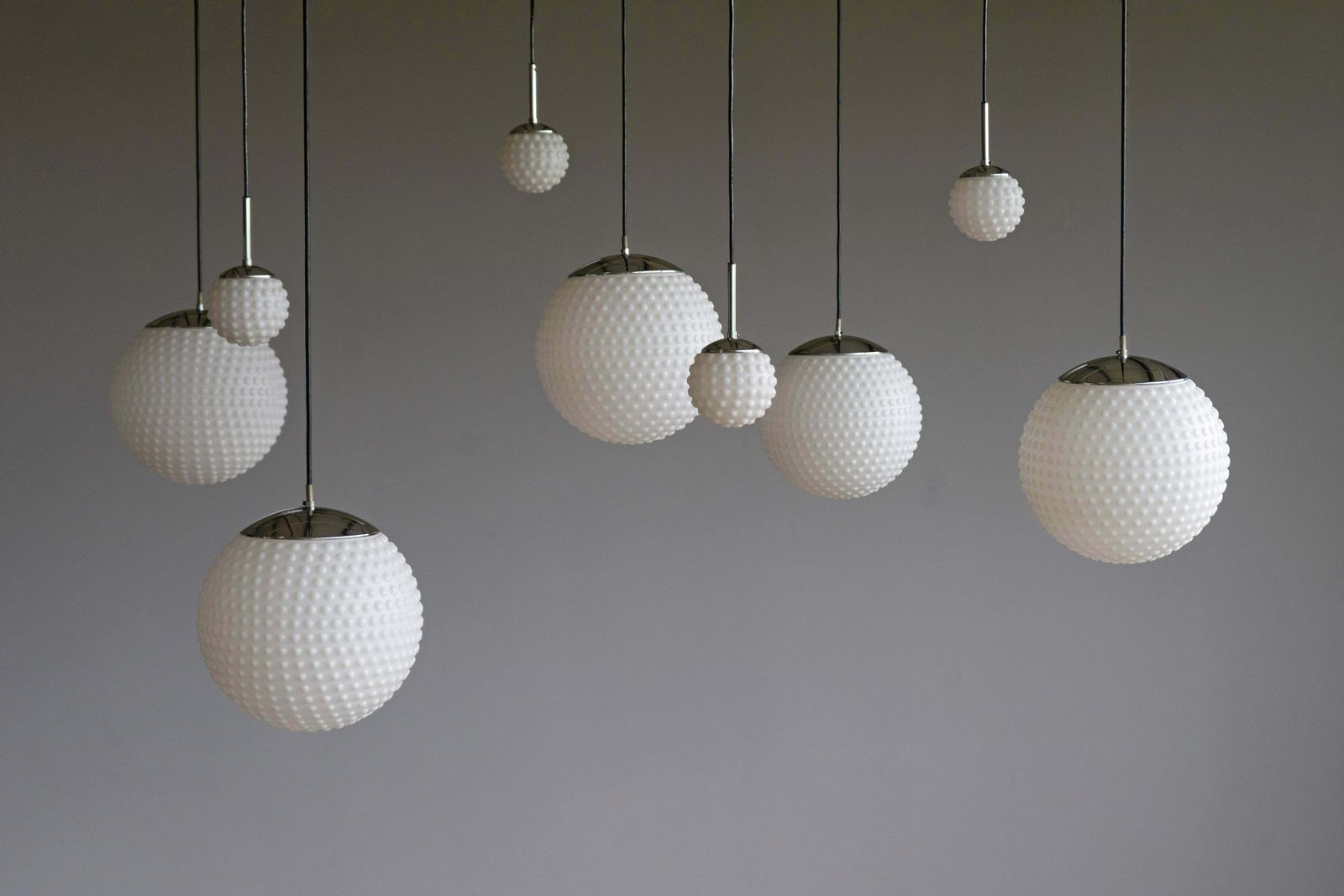 One Of 20 Opaline Glass Lamp By Rolf Krüger Staff Leuchten 34 Cm, Germany 1960s photo furniture