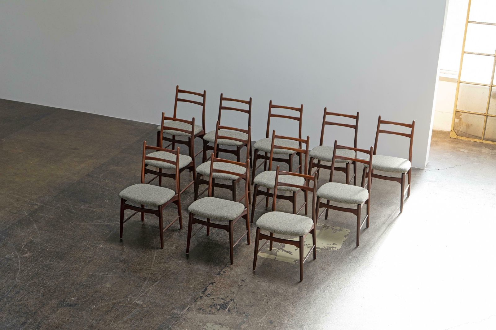 Set Of Twelve Mid Century Teak Dining Chairs By Wilkhahn Germany, 1958 photo furniture