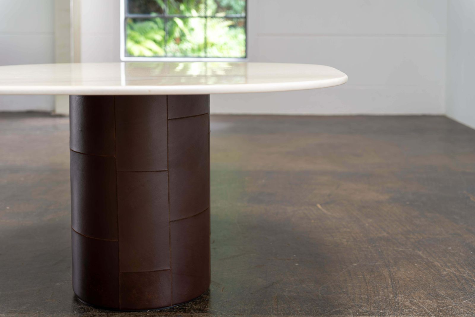 Leather And Marble Dining Table By Afra And Tobia Scarpa B&B Italia, 1974 photo vintage