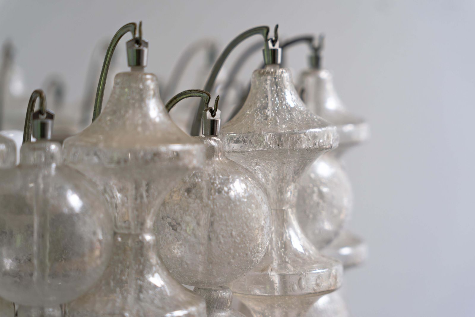 Hollywood Regency Murano Glass "Tulip" Chandelier Ott International, 1960s photo 4900.0