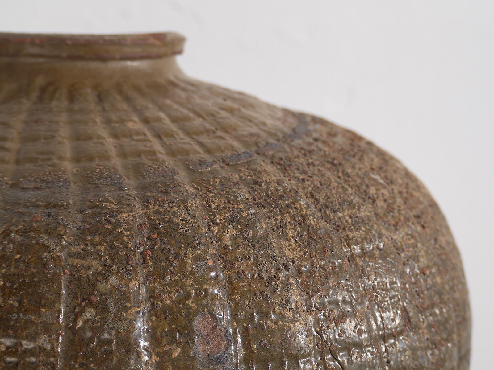 Antique Wabi Sabi Style Ceramic Vase (C.1900) #1 photo Home Decor