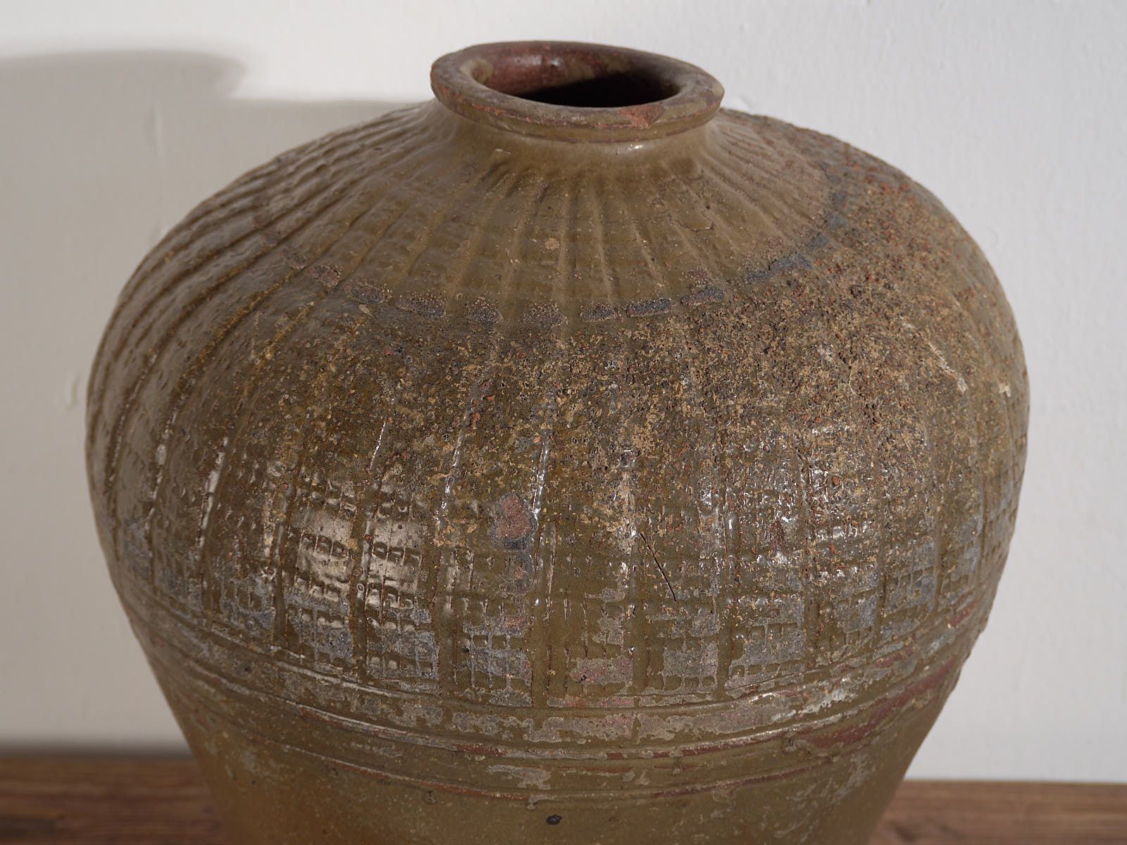 Antique Wabi Sabi Style Ceramic Vase (C.1900) #1 photo vinterior