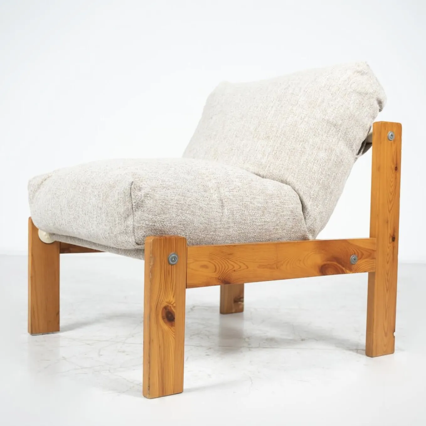 Mid Century Modern Chairs, Italy, 1960s – Pine Wood, New Upholstery photo Furniture